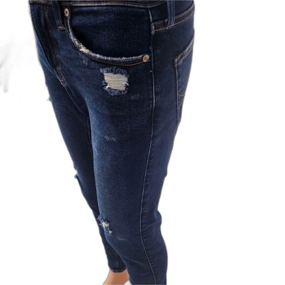 Hollister Skinny Women's Blue Distressed Jeans - Picture 4 of 9